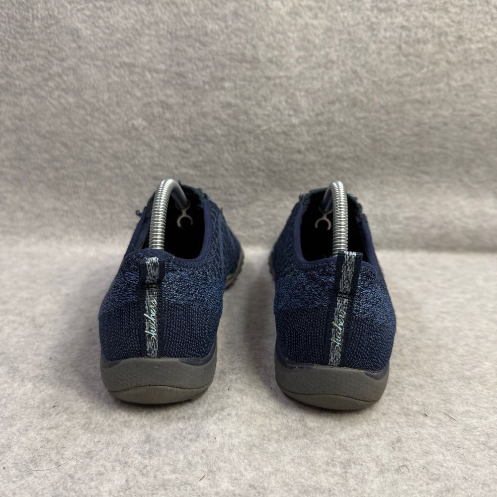 Skechers Womens Shoes Size 7 Blue Breathe Easy Slip On Loafers Sneakers 23028 - Picture 5 of 10